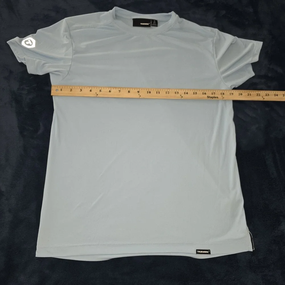 TRUEWERK B1 Sun Tee Men's Light Blue Performance T-Shirt Size‎ Small